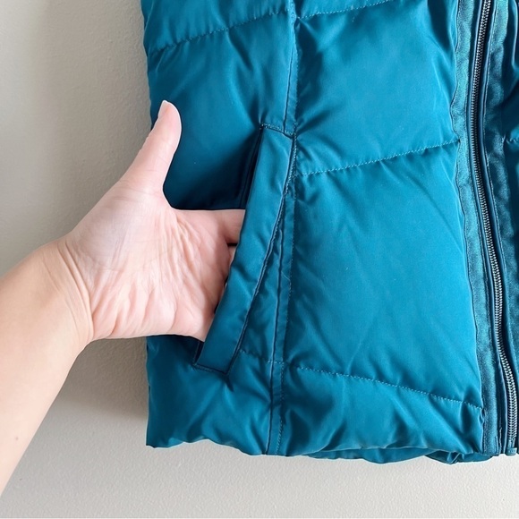 Land’s End Down Puffer Vest in Teal blue/green, Zipper Front, Size XS - Picture 6 of 12